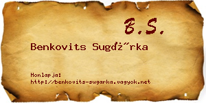 Benkovits Sugárka névjegykártya